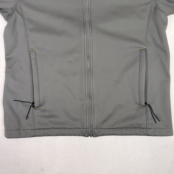 Orvis Men's Medium Gray Softshell Hooded Full Zip Jacket Coat - Picture 3 of 7